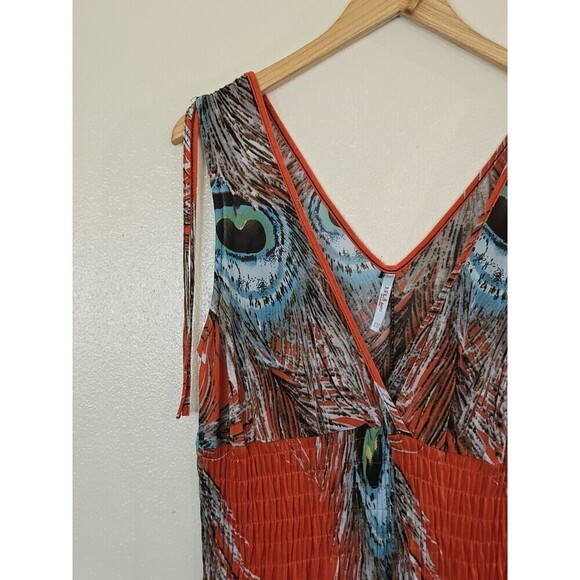 ISLA BONITA Maxi Dress Cover-up Womens Size One Size Sheer Resort Vacation - Picture 2 of 7